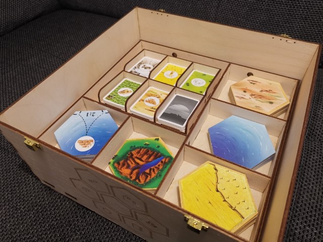 Organizer Box Halter In Kiste Holz Für Die Siedler Spielfiguren Von