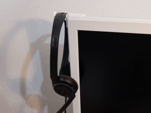 Halter, Haken für Maske Headset Kopfhörer an PC Monitor Bildschirm Homeoffice